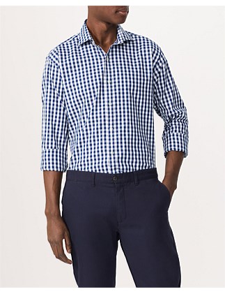 LS TAILRD 1 COL OXFORD CHECK SHIRT