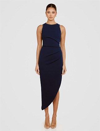 DIMITRI HIGH NECK MIDI DRESS