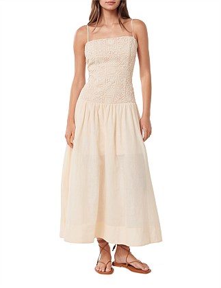 CARA CROCHET MIDI DRESS