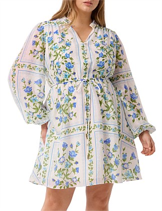 TAMILA CURVE PRINTED MINI DRESS