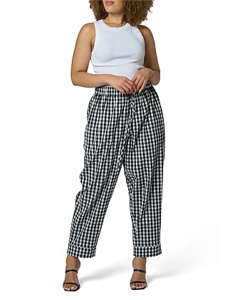 INDIGO TONIC - TARA GINGHAM JOGGER PANT