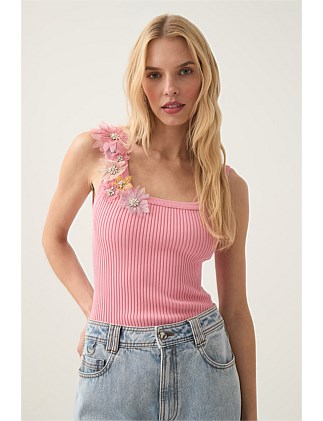 Bronte Flower Knit Tank