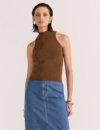 UMA HIGH NECK KNIT TOP