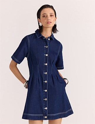 AUGUSTA DENIM MINI DRESS