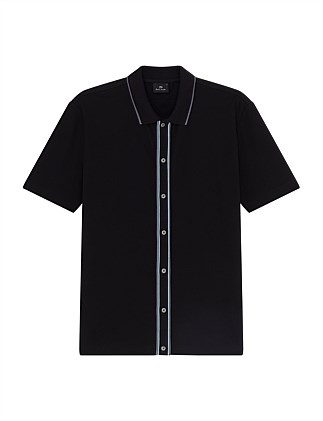 MENS REG FIT SS BUTTON FRONT POLO