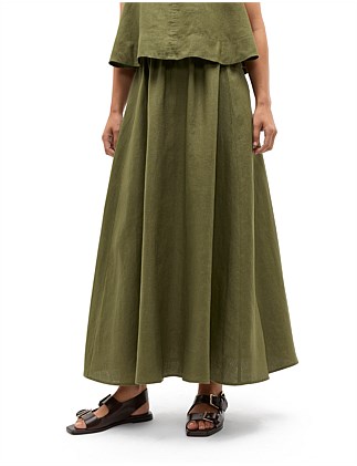 LINEN VOLUMINOUS SKIRT