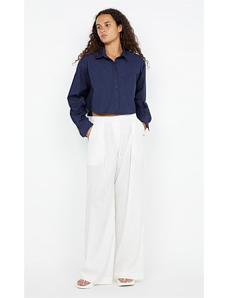 CROPPED POPLIN SHIRT