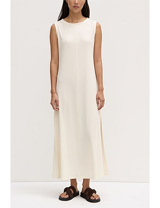 Kerrie Rib Jersey Maxi Dress Cream