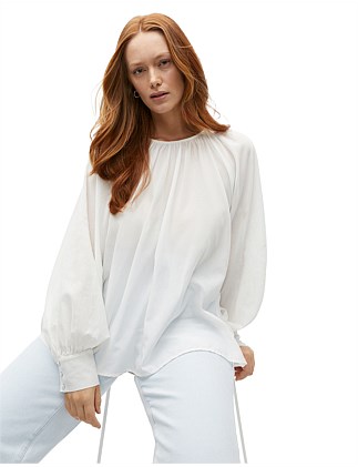 VOILE RUFFLE BLOUSE