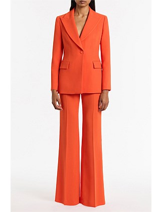 TANGERINE CREPE LONG LINE JACKET