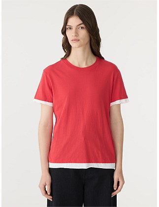 layered short sleeve t.shirt