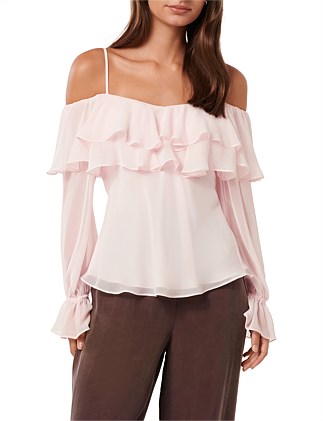 ELOISE RUFFLE BARDOT TOP