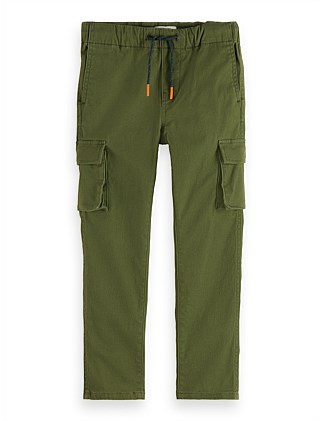 Straight leg peached cargo pants