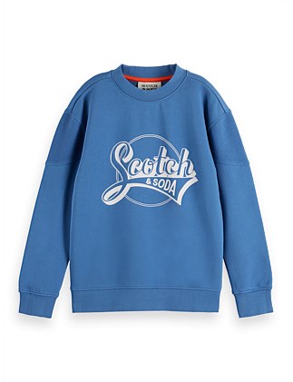 Relaxed-fit artwork crewneck