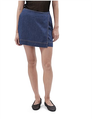 DENIM WRAP SKIRT