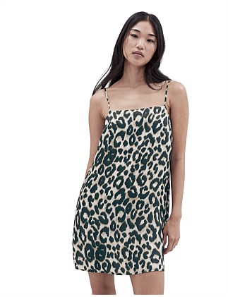 LEOPARD SHIFT DRESS