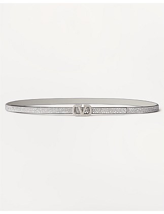 VLOGO BUCKLE BELT WITH CRYSTALS 10MM