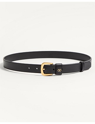 VLOGO BUCKLE BELT IN SHINY CALFSKIN 25MM