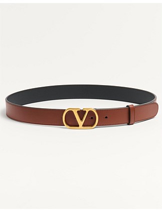 VLOGO BUCKLE BELT IN SHINY CALFSKIN 30MM