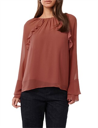 TORI RUFFLE BLOUSE