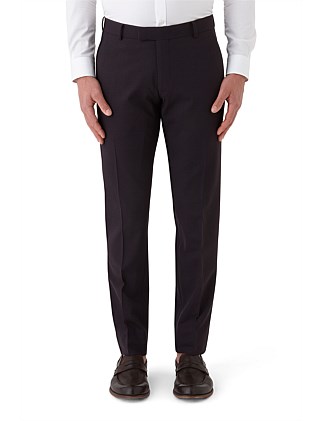 CHECK FLAT FRONT SUIT TROUSER