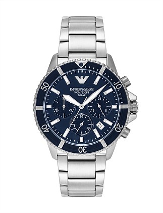 Silver Tone Chronograph Watch