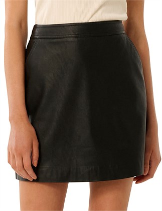 ALARA VEGAN LEATHER MINI SKIRT