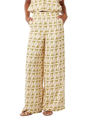 HALLE LINEN WIDE LEG PANTS