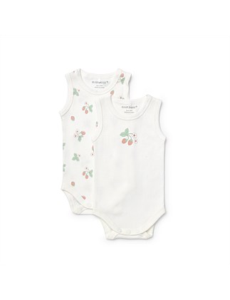 2 Pack Strawberry Rib Bodysuits