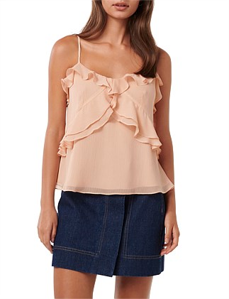 ASTER LONGLINE RUFFLE CAMI TOP