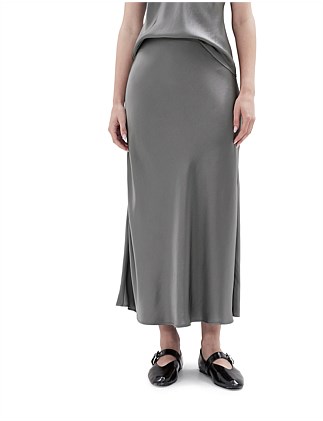 SATIN MAXI SLIP SKIRT