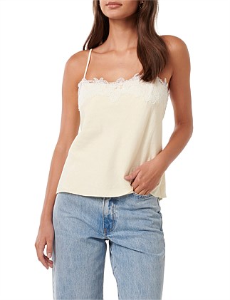 LANI LACE TRIM CAMI TOP